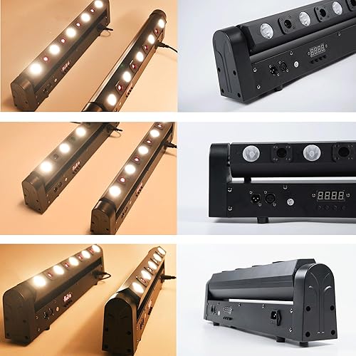 Miniatura 4 de 8LEDs Cabeza Móvil DJ Iluminación DJ Iluminación Led Pinspot Luces Uplighting Luces Giratorias Luces de Etapa Luz para Eventos Activado por Sonido