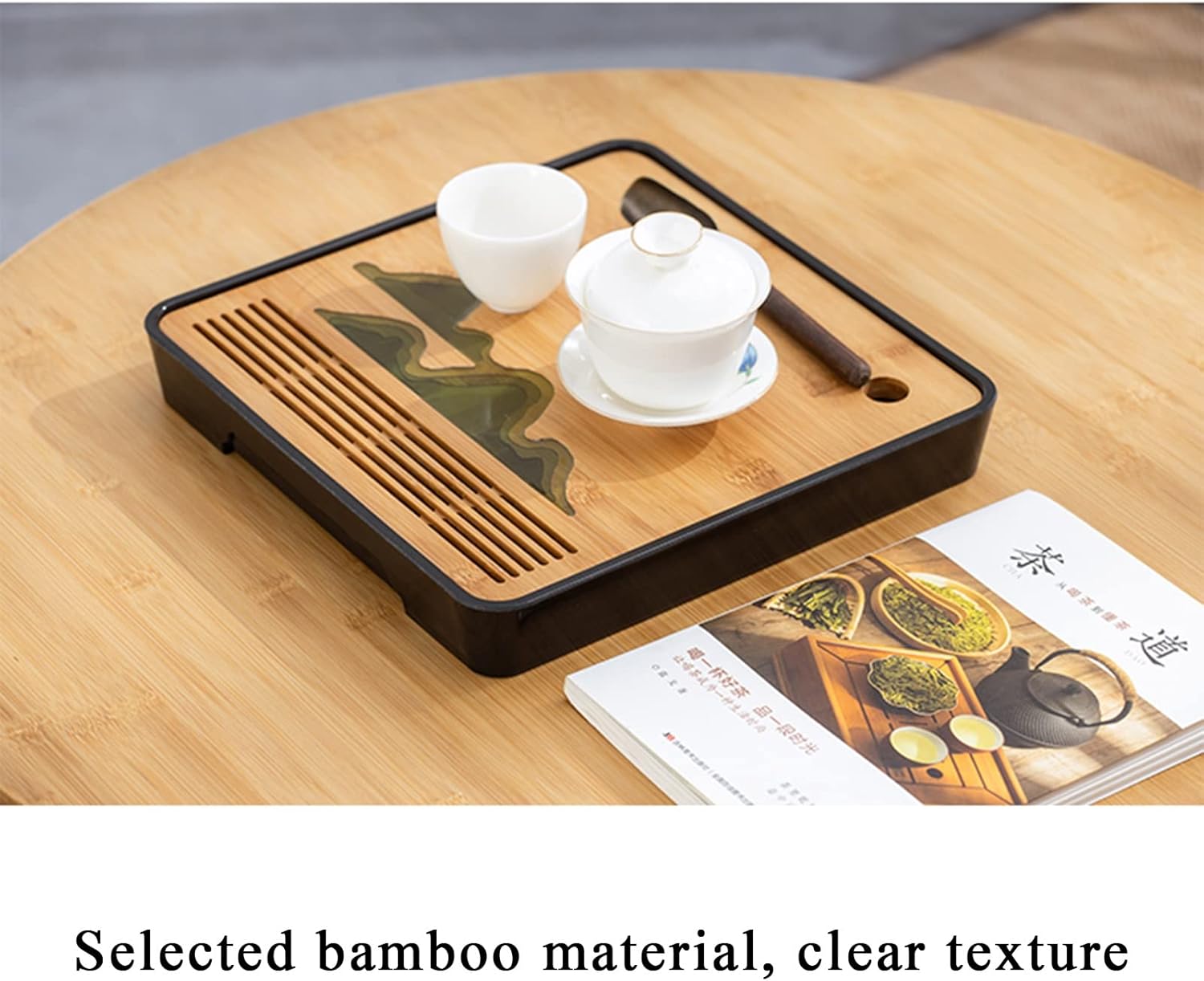 Japanese Coffee Table - Small Low Round Table for Home Study, Tatami, Bay Window, Computer, and Gaming (Color: A, Size: 70 * 70 * 50CM)