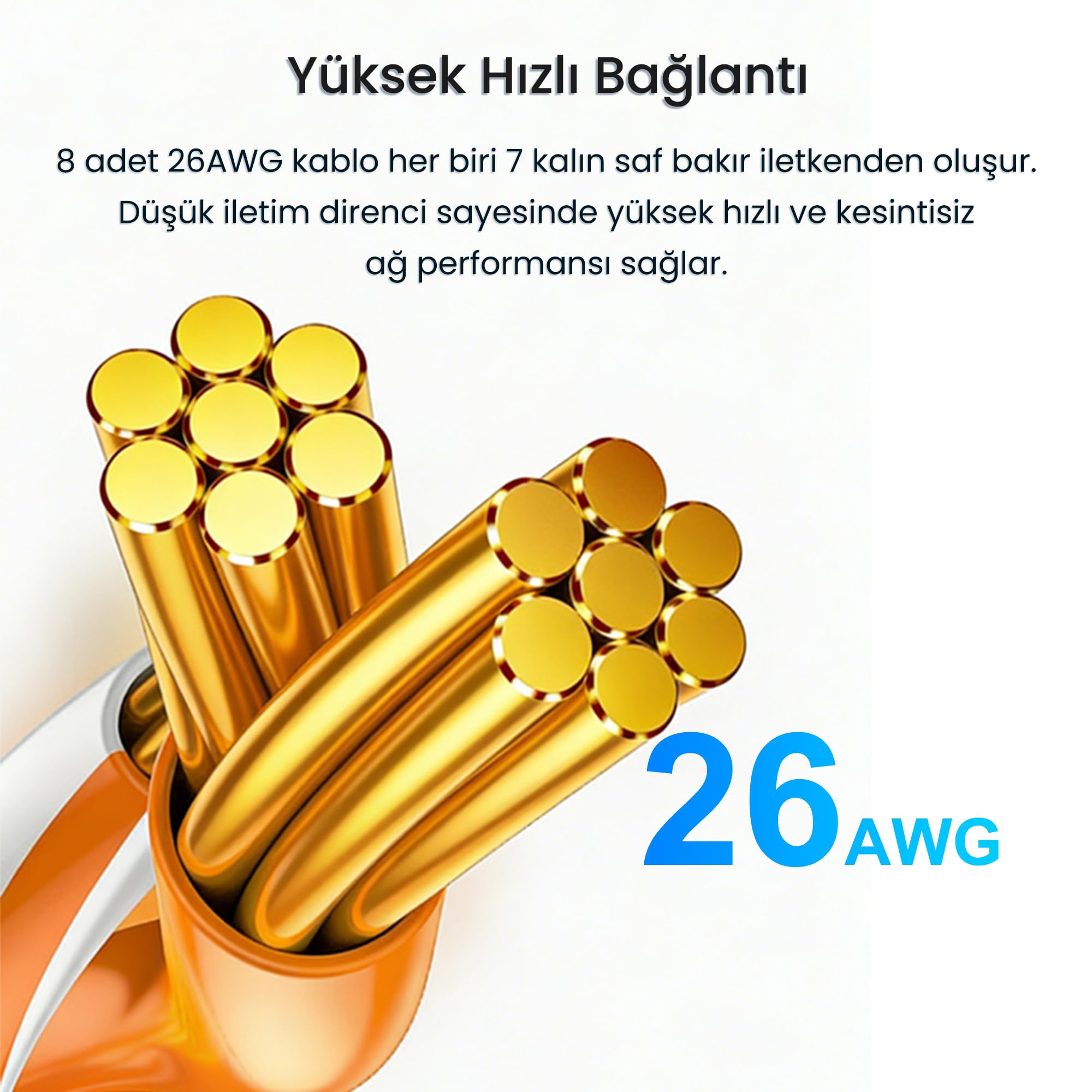 VegGieg Cat6 1000Mbps Gigabit FTP RJ45 Ethernet Ağ Uzatma Kablosu 1.5 Metre