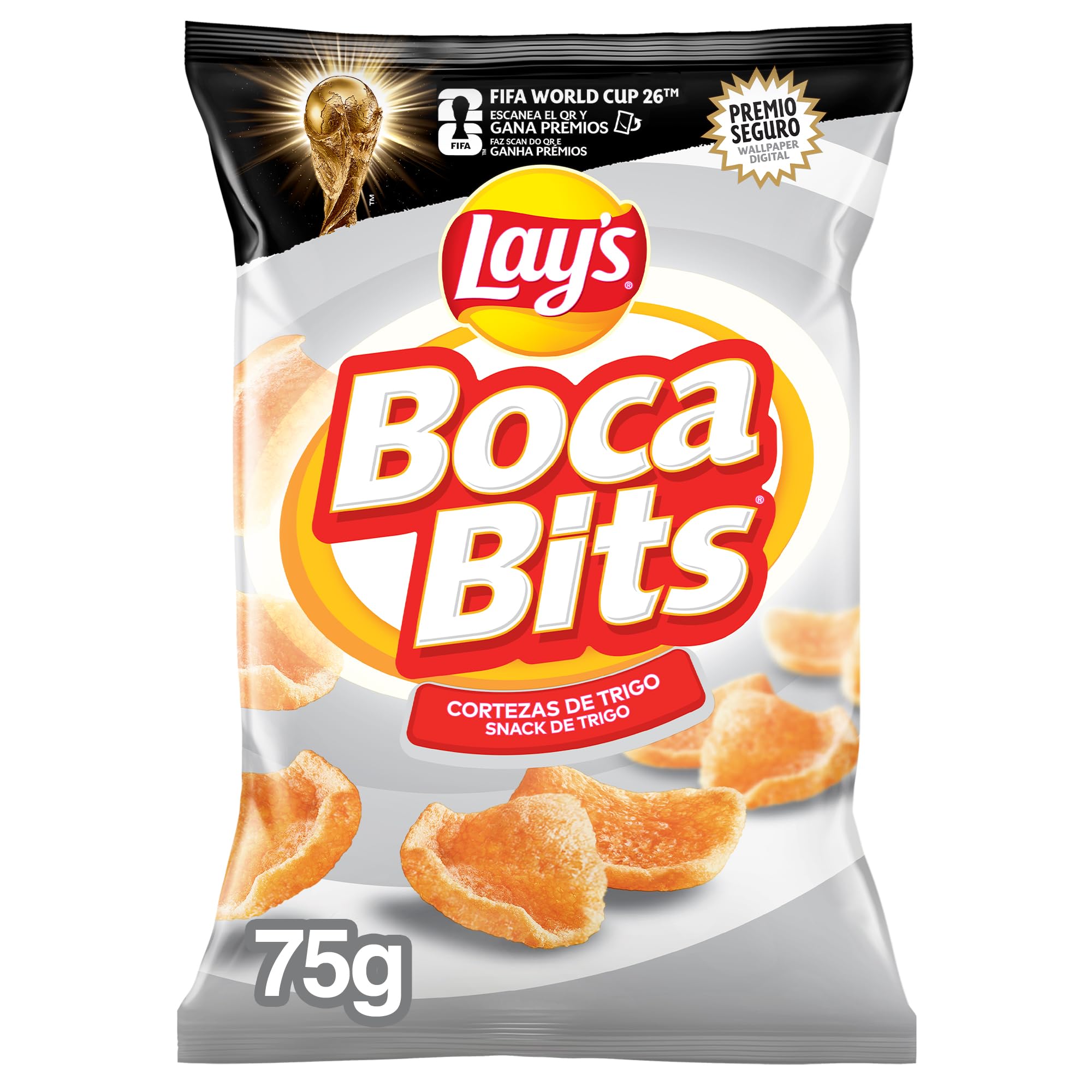 Lay's Bocabits, Snack de corteza de trigo con sabor a carne, Producto de Aperitivo, bolsa individual, 75gr