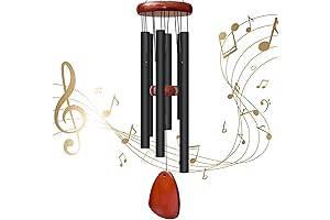 28" Deep Toned Outdoor Wind Chimes with 6 Aluminum Tubes