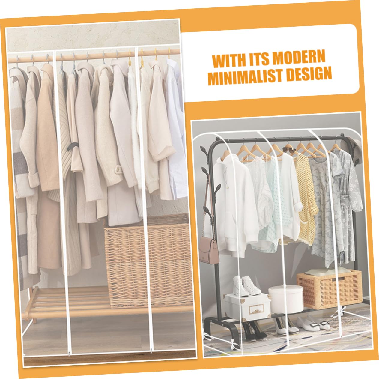 Alipis Copertura Protettiva Trasparente Design Moderno e Portatile per Stand Appendiabiti per Organizzazione Casa e Protezione Abiti in Plastico