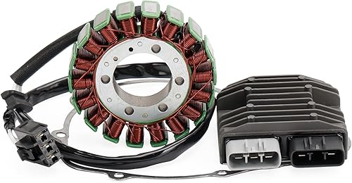 Miniatura 4 de Estator de bobina Magneto 21003-0129 + regulador de voltaje 21066-0022; 21066-0771 + conjunto de junta 11061-0403 apto para Kawasaki KLZ1000 Versys