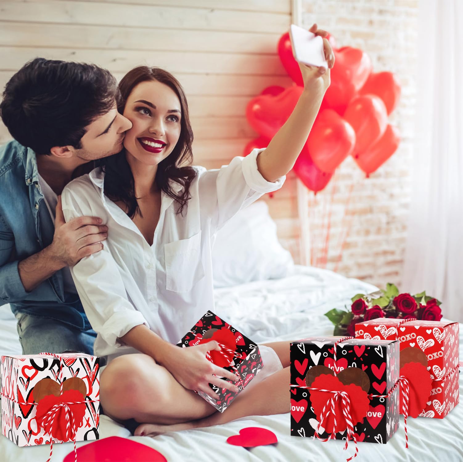 Qpout 12 stks Valentijnsdag behandelt dozen voor geschenken