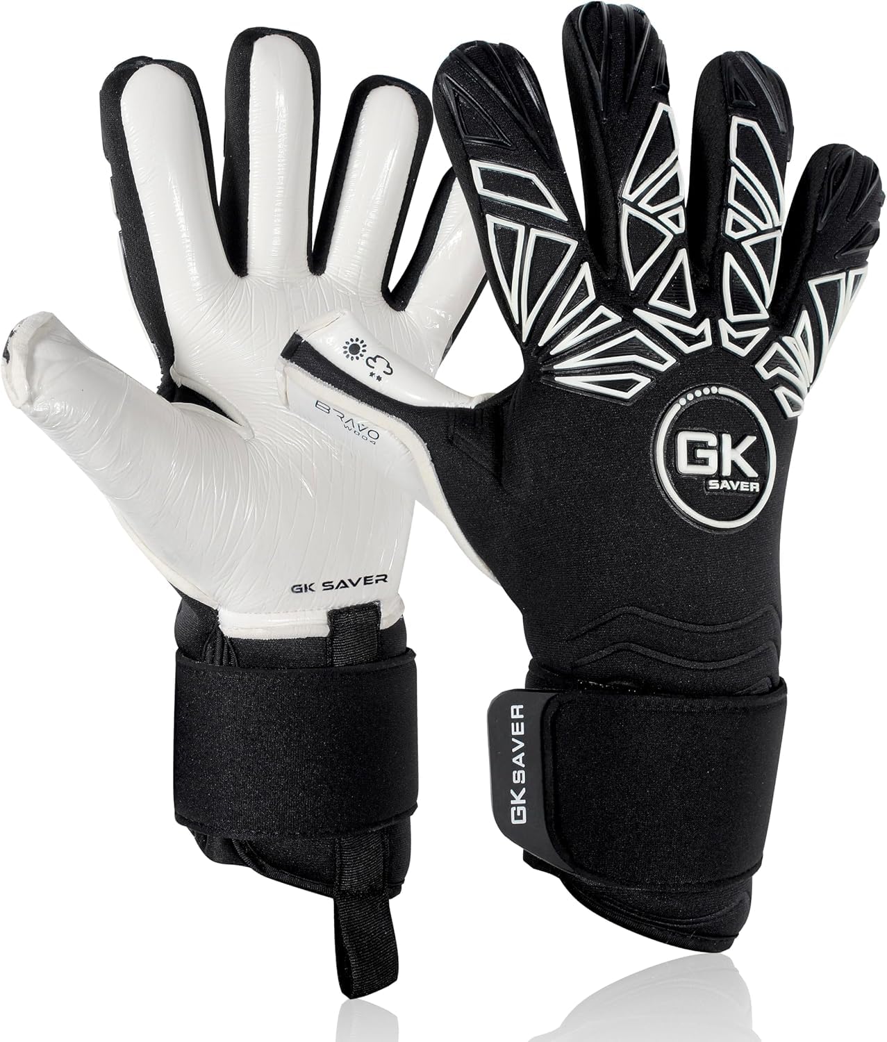 GK Saver Goalkeeper Gloves Professional Giga Grip Savefingers Football Goalkeeping Glove |4mm Latex Anti-Slip Goalie Gloves