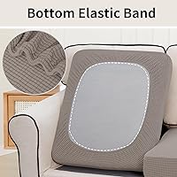 Vista 295 de Easy-Going Fundas Elásticas de 3 Piezas para Cojines de Sofá para Sofá Seccional Izquierdo/Derecho en Forma de L Chaise Lounge Funda de Asiento