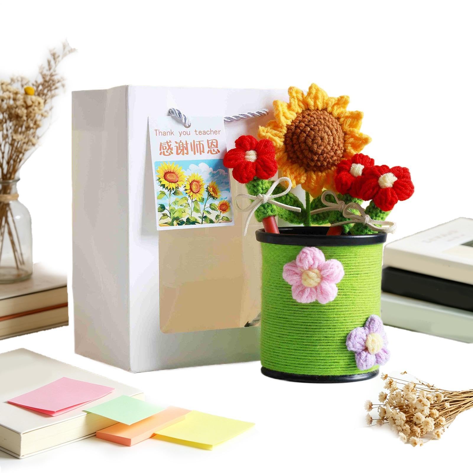 Porte-crayon au crochet parfait pour l'école et l'atelier créatif