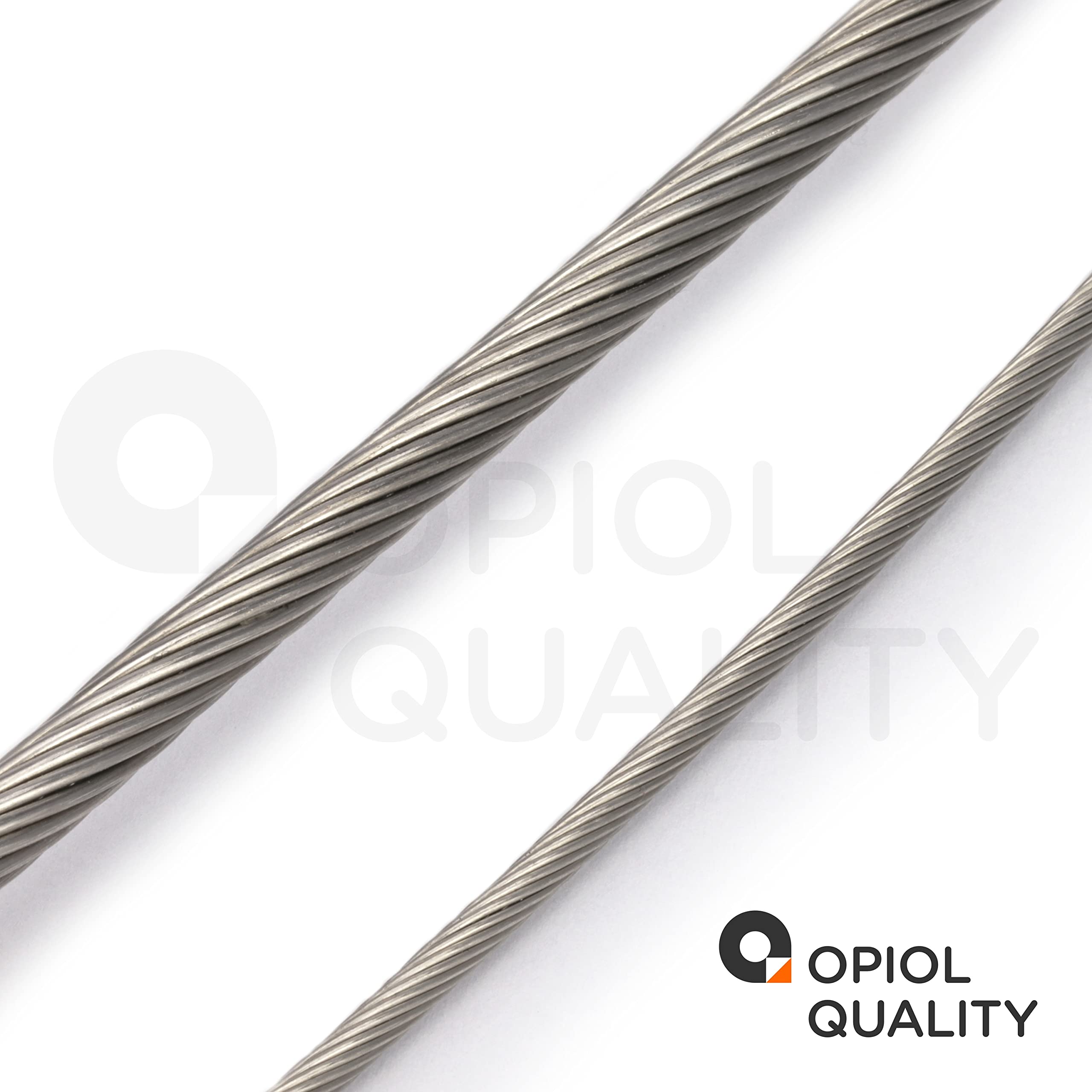2,0 mm Drahtseil 1x19 hart, Edelstahl A4 (100 Meter) Stahlseil Zubehör Draht Edelstahldrahtseil Geländerseil Hängender Drahtspule Seile Spannseil
