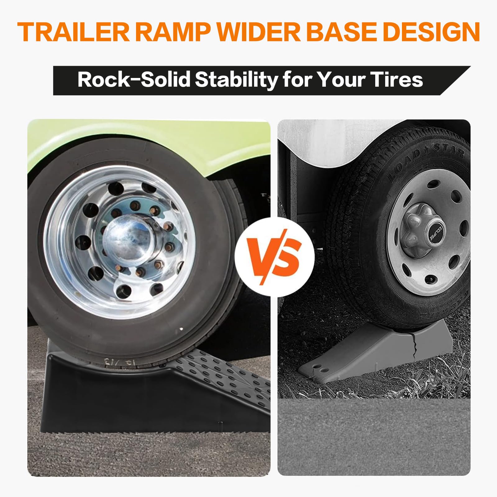 Tandem Wheel Ramp - 20000lb Heavy Duty Tire Changing Aid -6