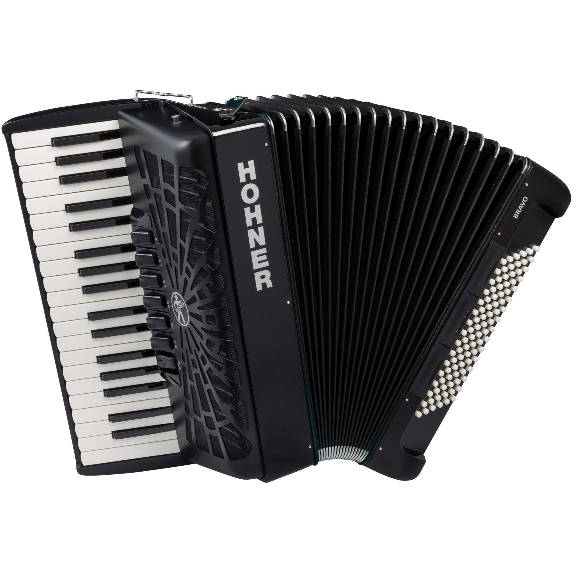 Hohner Bravo III 96 Silent Key Accordion Black