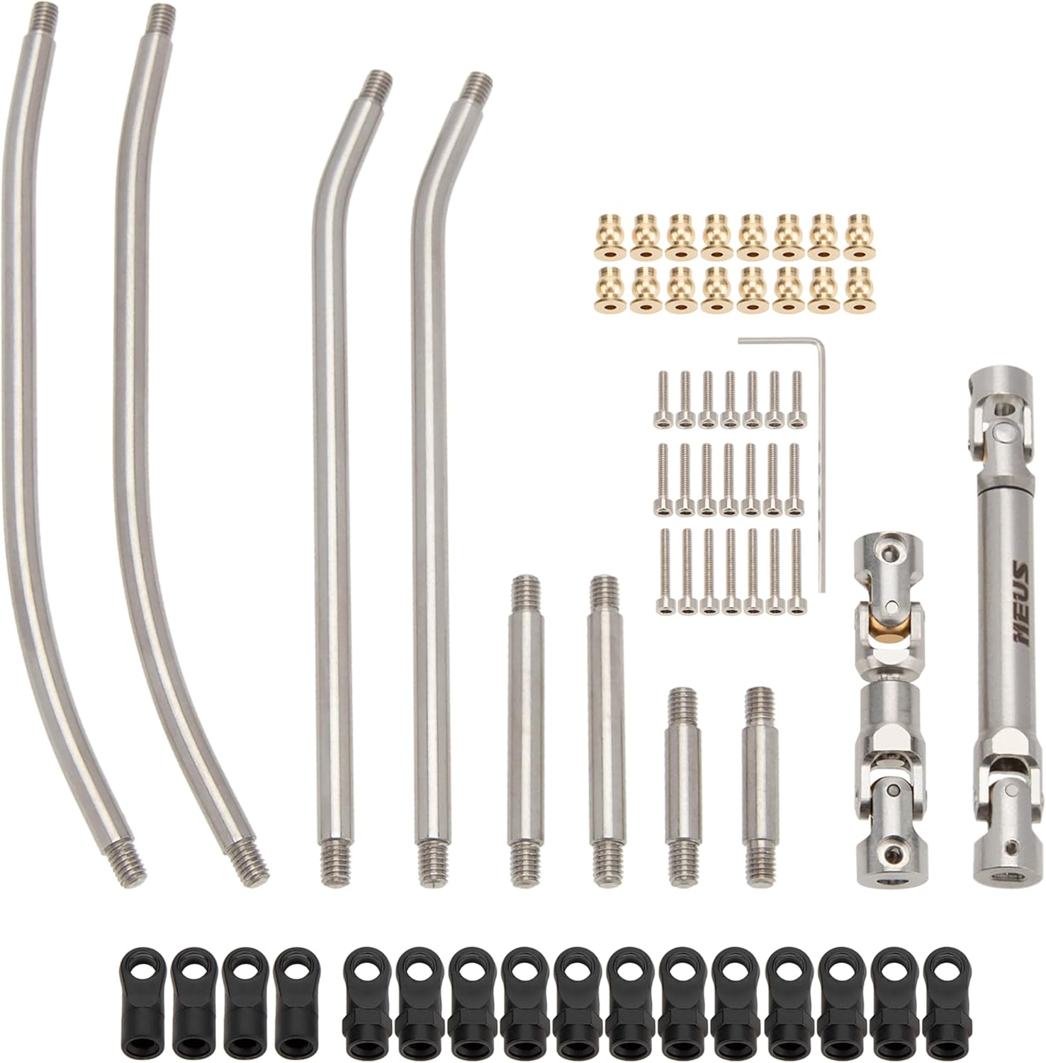 MEUS RACING SCX24 Links Drivesahfts Set for MEUS Racing SCX24 MD24 Chassis 1/24 RC Crawler Upgrades