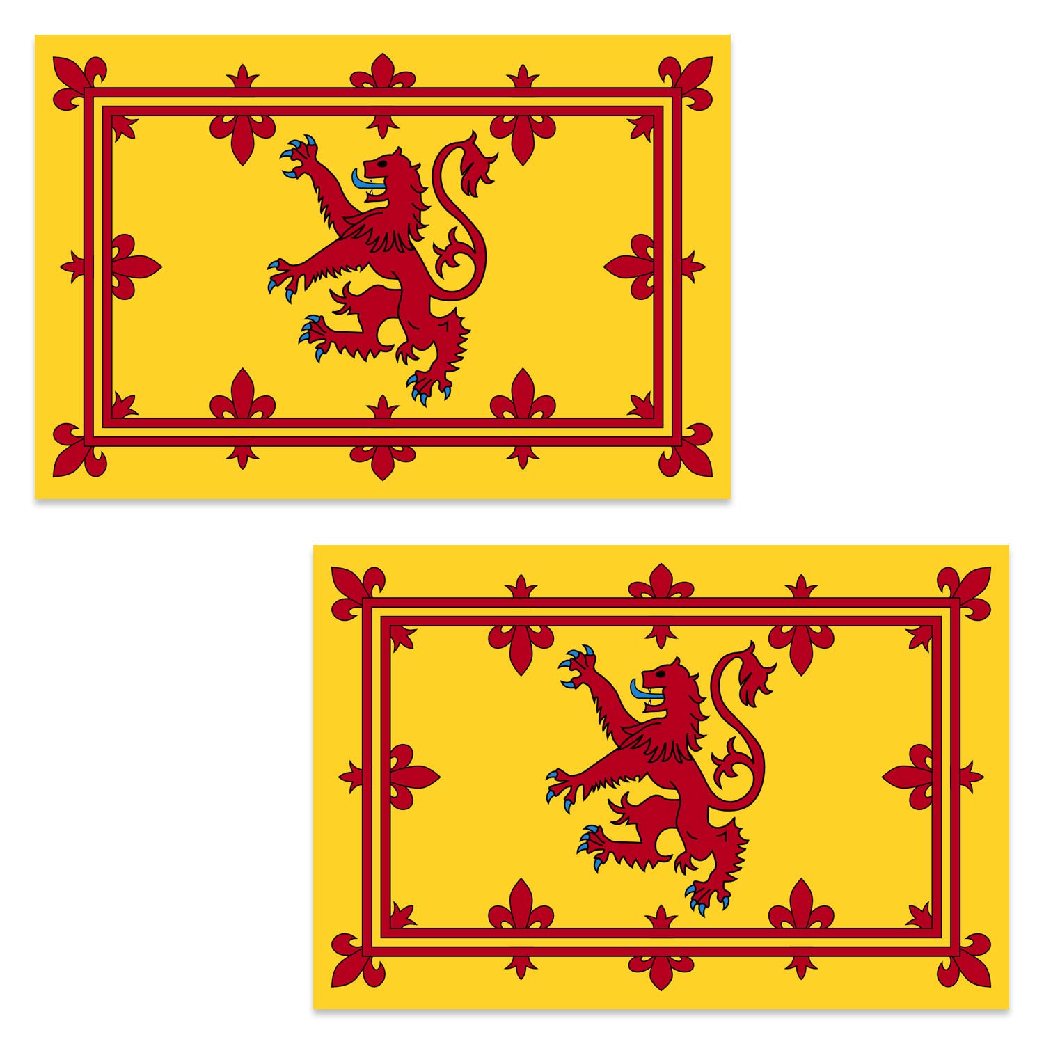 by Robelli International 5 x 3 ft Nylon Indoor or Outdoor Flags (Twin Pack) (Rampant Lion)