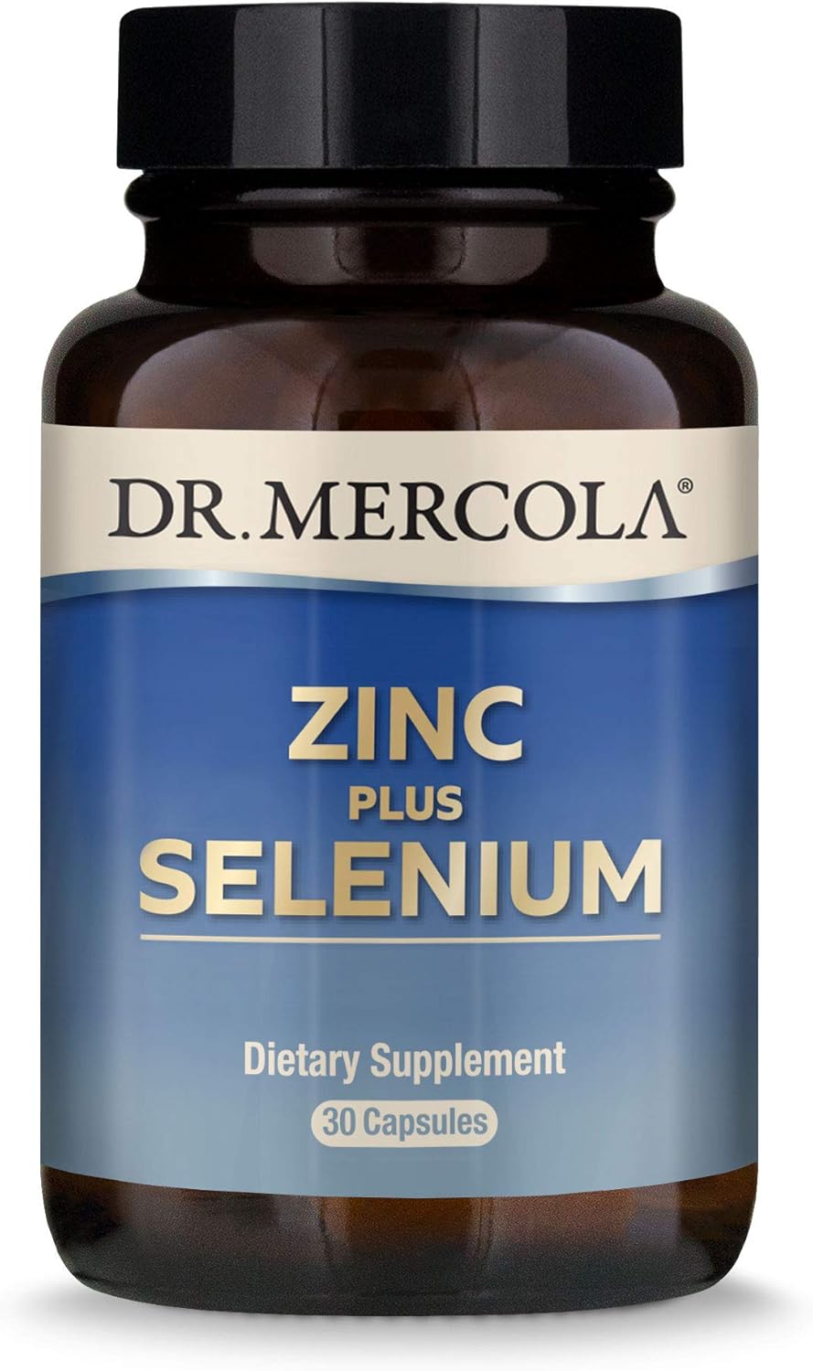 Dr. Mercola Zinc Plus Selenium Dietary Supplement, 30 Servings (30 Capsules), Supports Immune Health, Non GMO, Soy Free, Gluten Free: Health & Personal Care