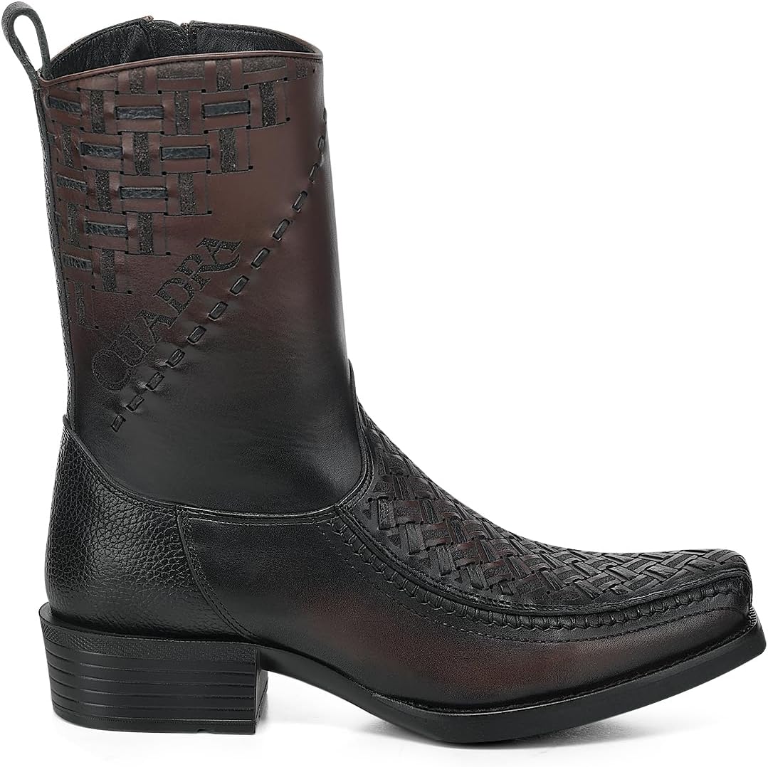 Cuadra Men's Urban Cowboy Boots Leather Woven Detail