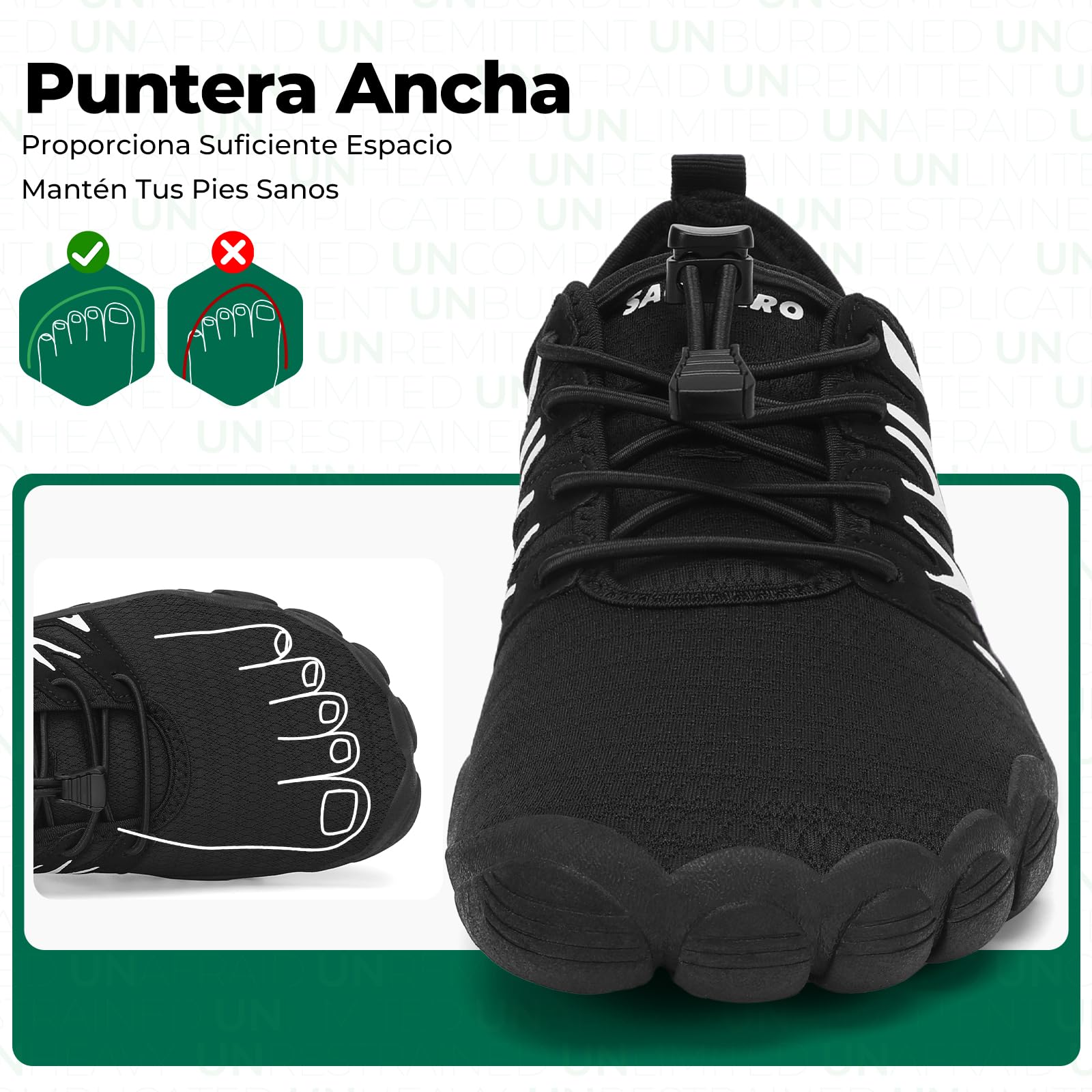 SAGUARO Zapatillas Barefoot Hombre Escarpines Transpirables Secado Rápido Antideslizantes, 39-48
