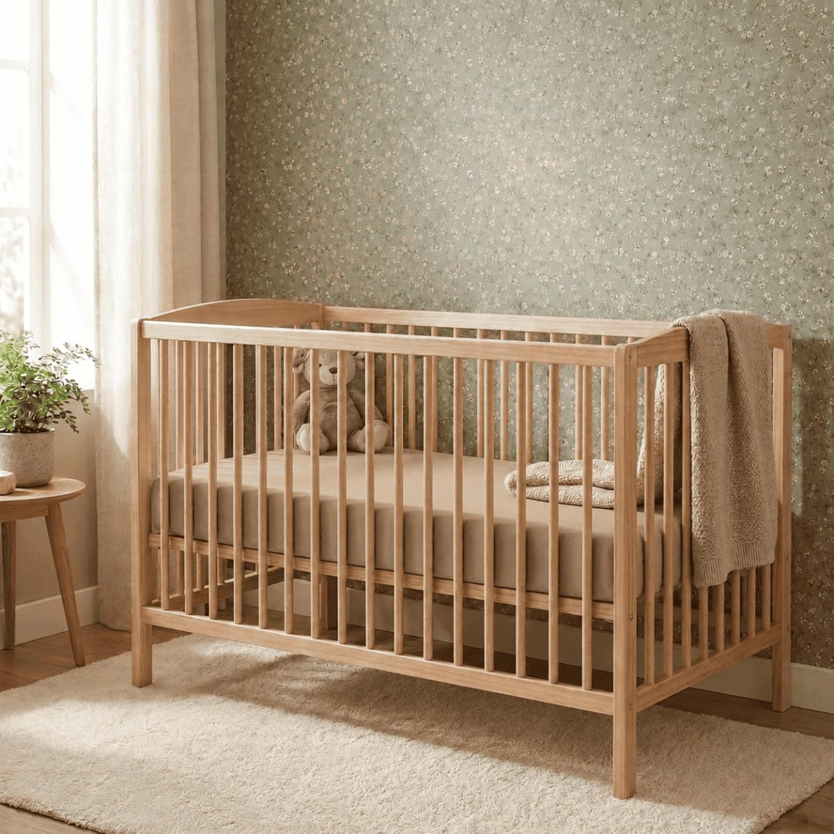P'TIT LIT - Colchón desenfundable de viscosa de bambú + sábana mágica impresa 2 en 1 – Impermeable y transpirable – Soporte firme – Certificado Oeko-Tex & Certipur – 60 x 120 cm