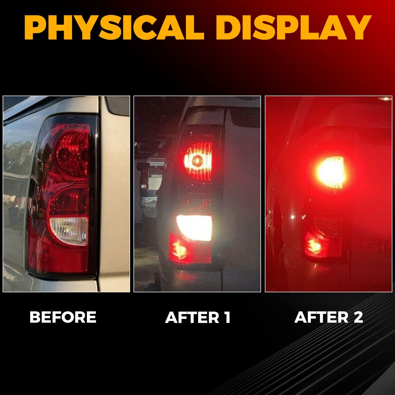ECOTRIC Tail Lights Compatible with 2003-2006 Chevy Silverado Pickup Truck 2007 Classic Rear Taillights Driver Side Brake Signal Lamp w/Bulbs and Harness Replacement for 19169002 GM2800161 GM2800174