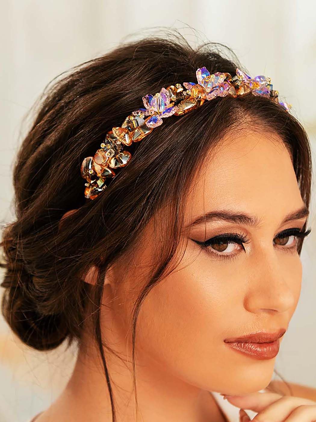 Vintage Crystal Rhinestone Hoofdbanden Sparkle Zilver Diamant Hoofdband Fluwelen Gewatteerde Brede Haarbanden Party Bruiloft Hoofddeksel Haaraccessoires voor Vrouwen (1CrystalColorPink Vintage Crystal Rhinestone Hoofdbanden Sparkle Zilver Diamant Hoofdband Fluwelen Gewatteerde Brede Haarbanden Party Bruiloft Hoofddeksel Haaraccessoires voor Vrouwen (1CrystalColorPink