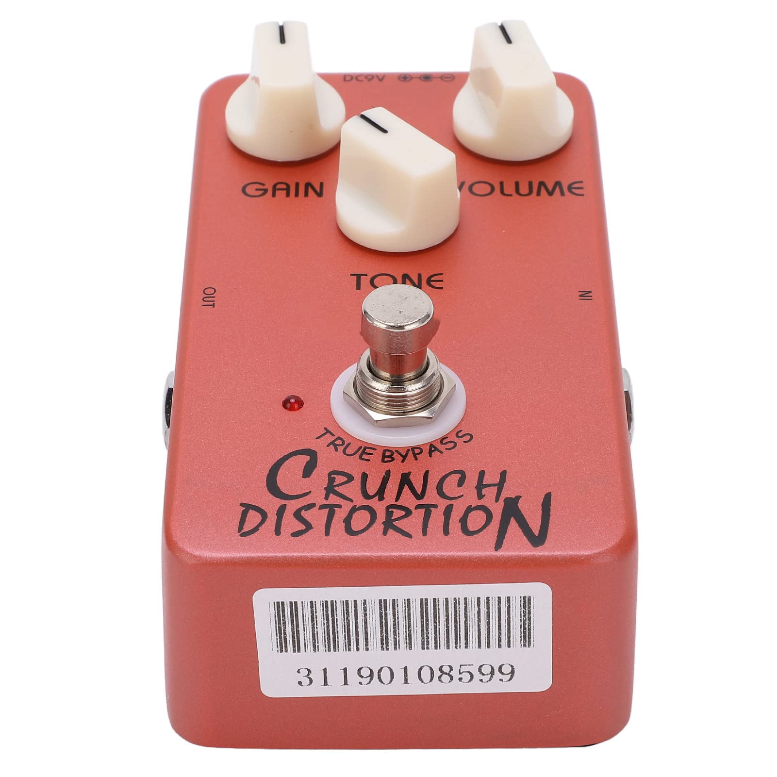 Pedale di distorsione Pedali effetto per chitarra monoblocco in metallo rosso scuro classico rock britannico true bypass per chitarristi elettrici
