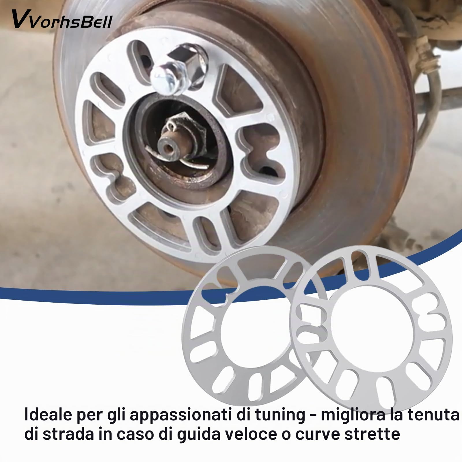 2 distanziali per ruota, 5 mm, distanziali per auto, 4/5, 4 x 100, 5 x 114,3, 4 x 120, 5 x 112, distanziali allungati, piastra universale per riparazione auto