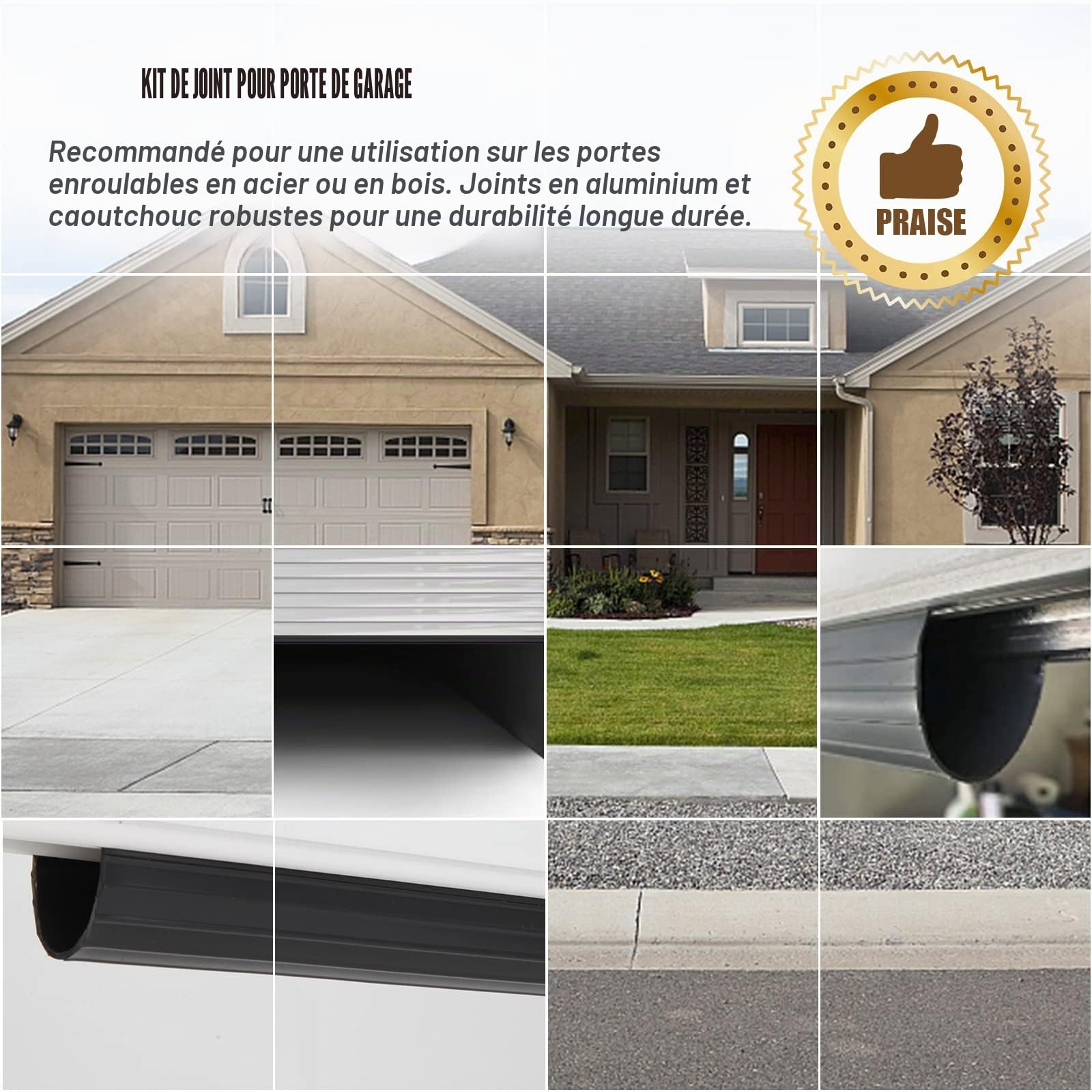Wayne Dalton 154448 Joint d'étanchéité de bas de porte de garage pour portes de 4,9 m de large (4,9 m)