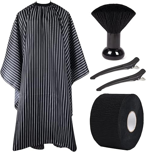 Miniatura 9 de Capa de corte de pelo para adultos, capa de pelo para corte de cabello, capas de corte de pelo para peluquería, tiras de cuello, juego de 100 piezas