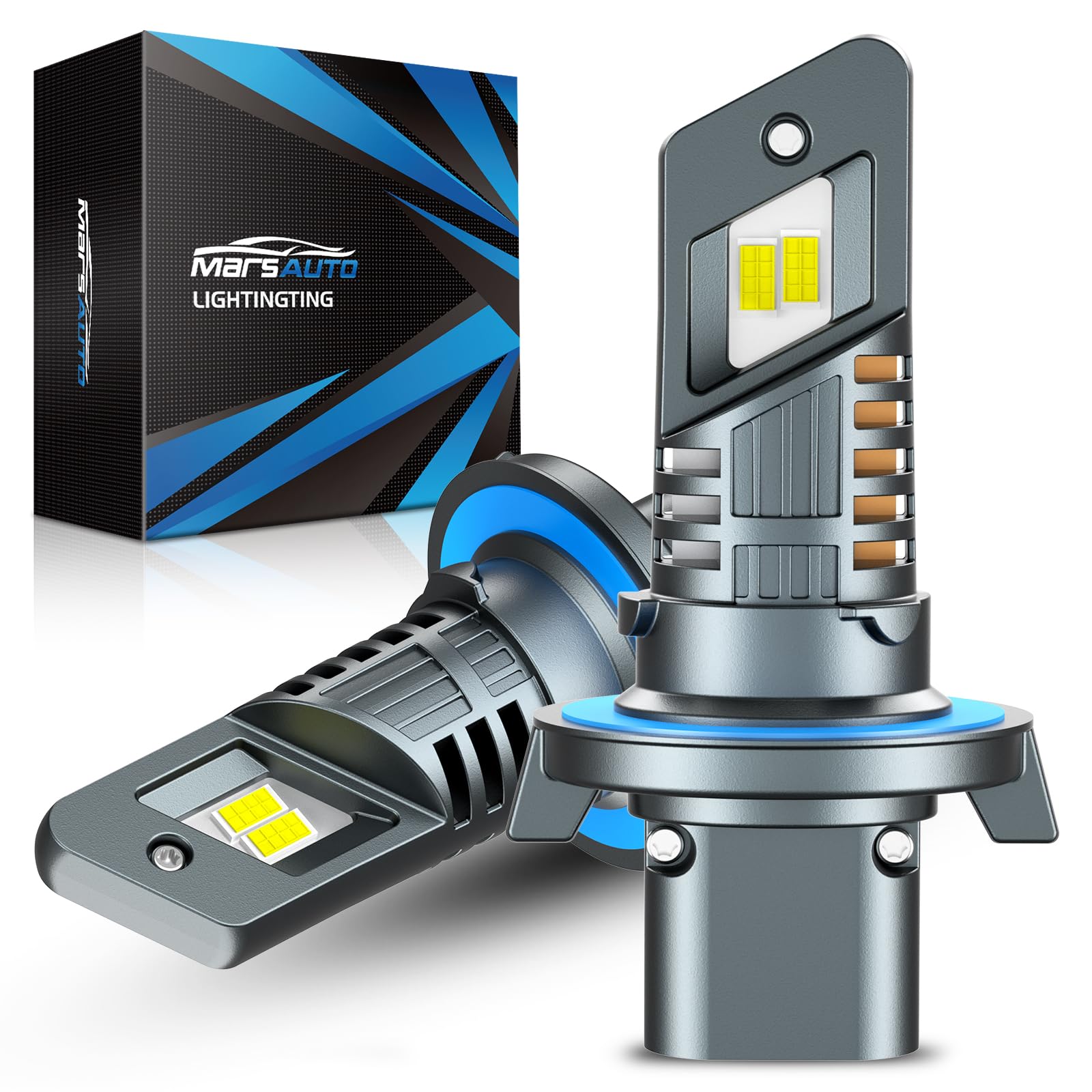 Marsauto M1S H13 130000LM LED Bulbs 6000K Cool White, 2-pack