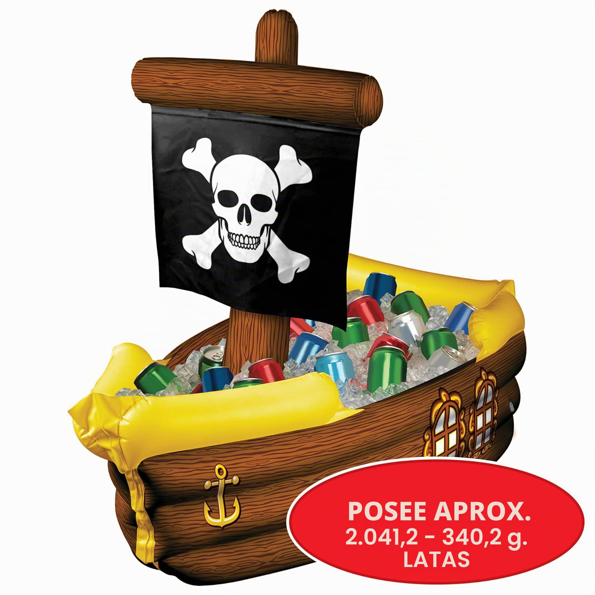 Beistle Company - Inflatable Pirate Ship Cooler