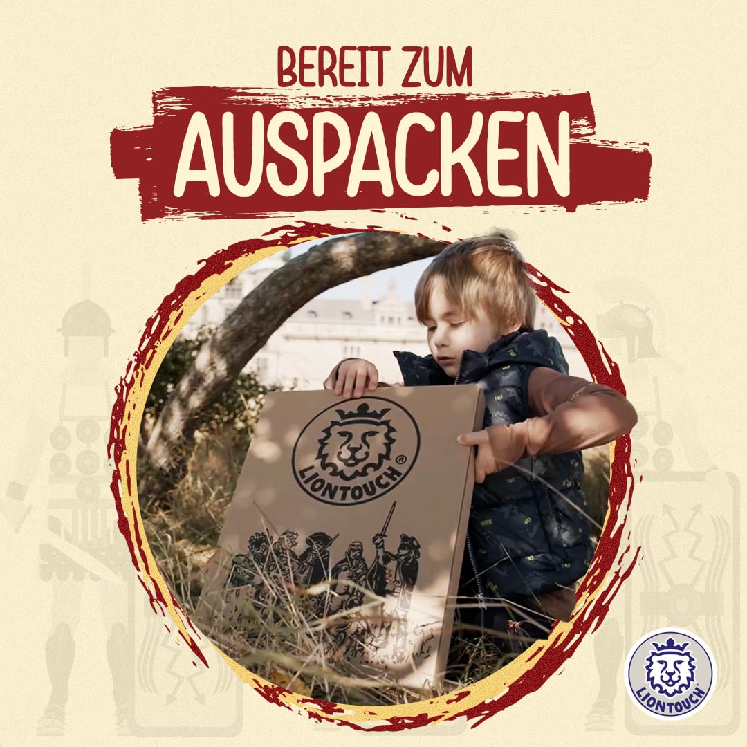 Liontouch - Römisches Legionärsschwert Gladius & Scutum Schild - Für Kinder von 3-8 Jahren | Spielzeug-Set für Jungen für Rollenspiele im antiken Rom | Sicheres Zubehör für Gladiatorenkostüme
