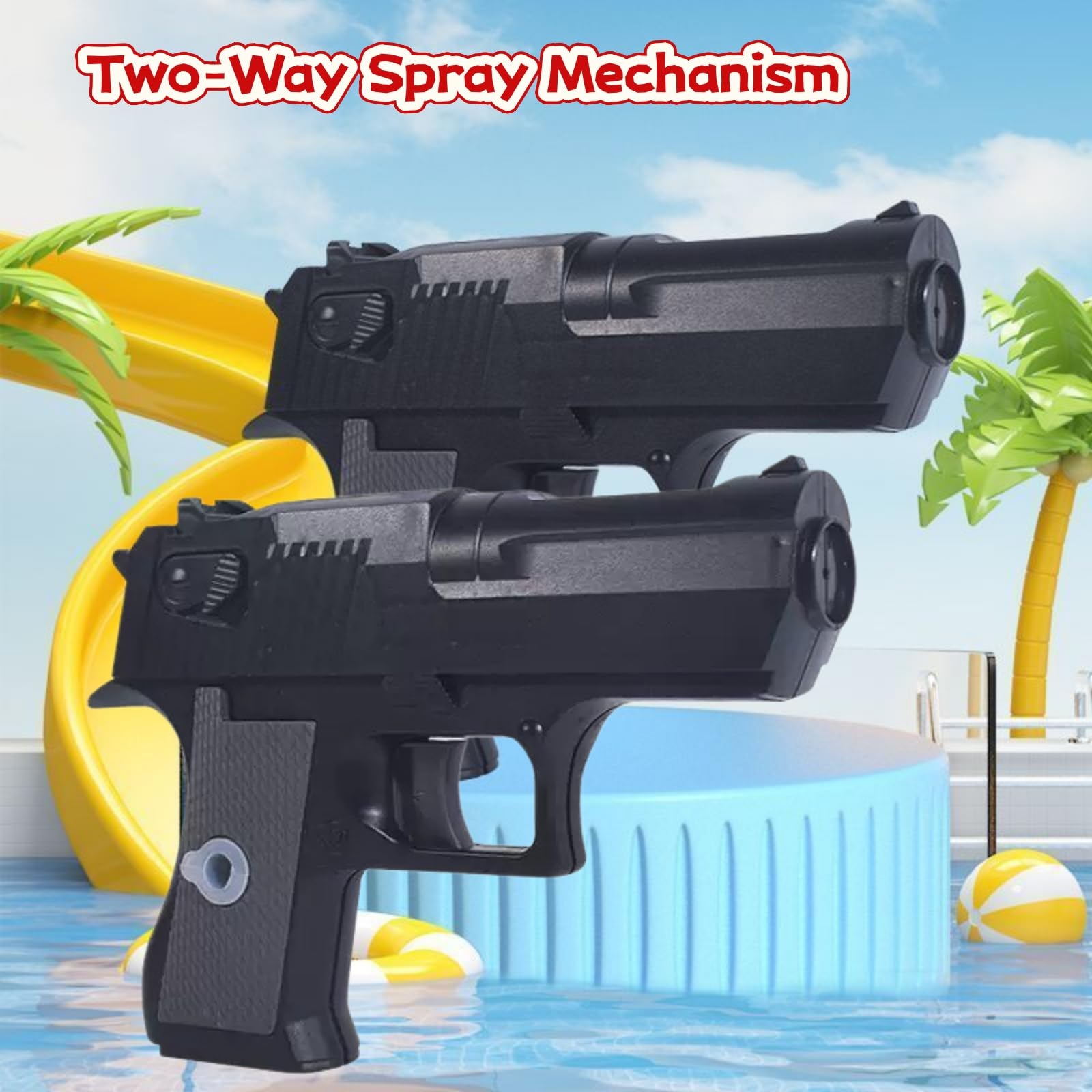 Prank Water Gun, Prank Two-Way Water Guns, Durable WWater Gun Pistol, Fun Water Prank Toy for Party Beach Summer Outdoor - Image 2