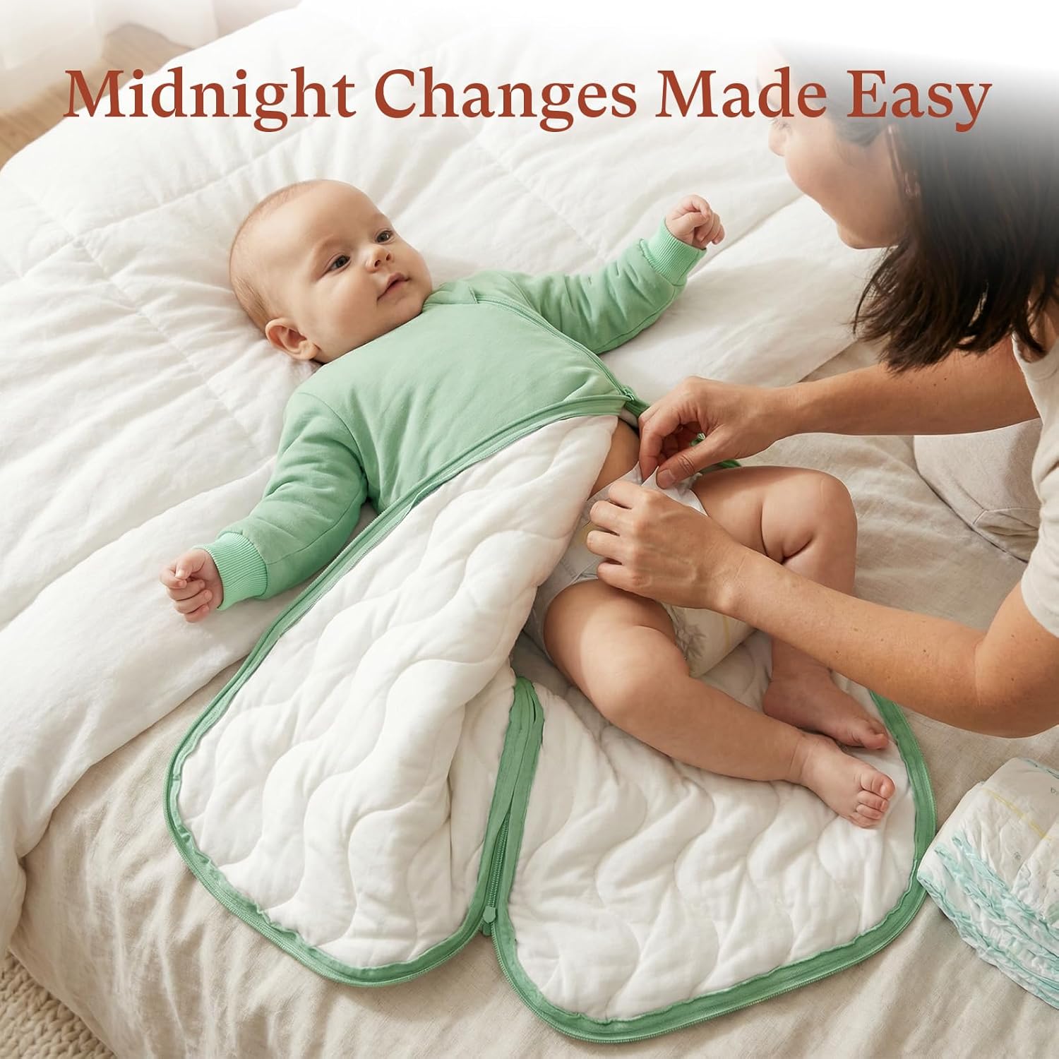 Baby Sleep Sack 1.0 TOG, Long Sleeve Wearable Blanket Soft Infants Sleeping Sack Boy Girl for 3-6 Months 2T-4T