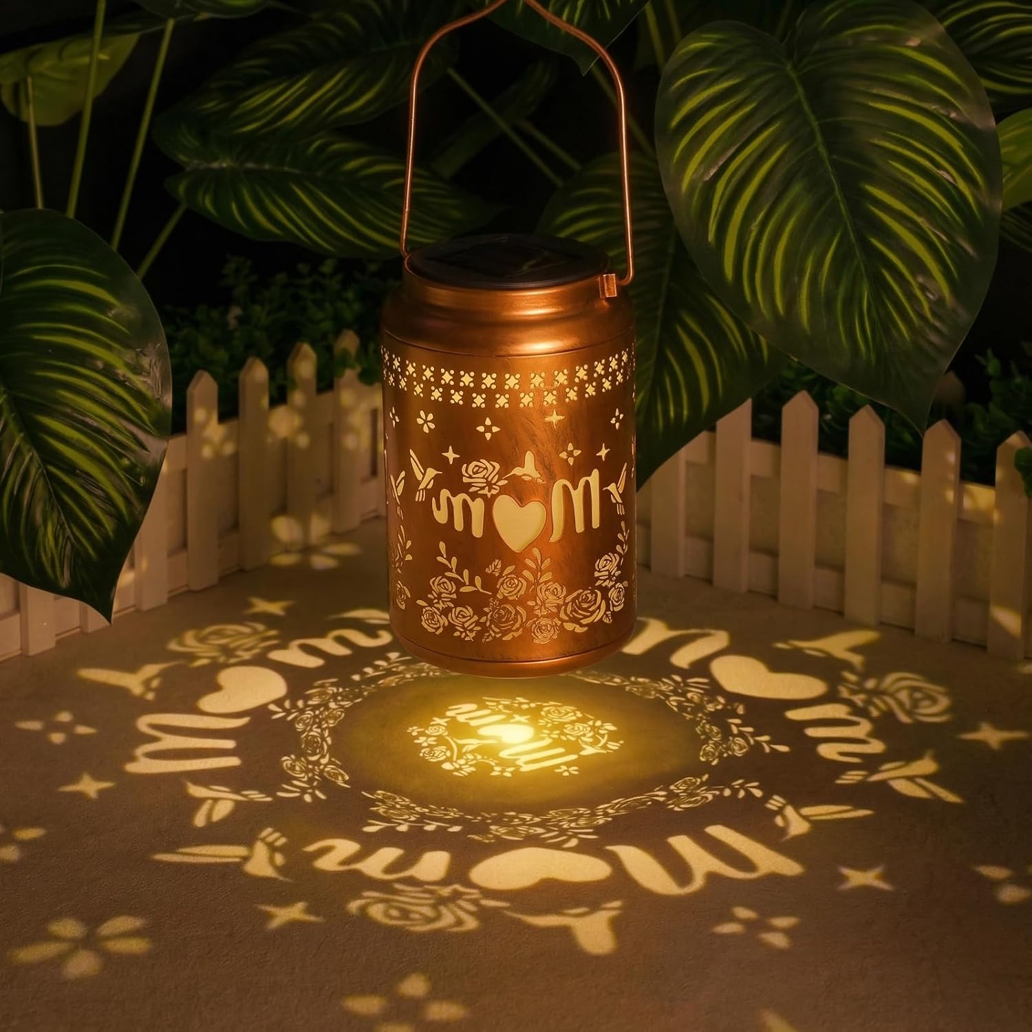 Gifts for Mom Grandma - Hummingbird Solar Lantern Outdoor Waterproof, Mother Day Gifts, Birthday Gifts for Women Hanging Solar Lights for Yard, Garden Decor