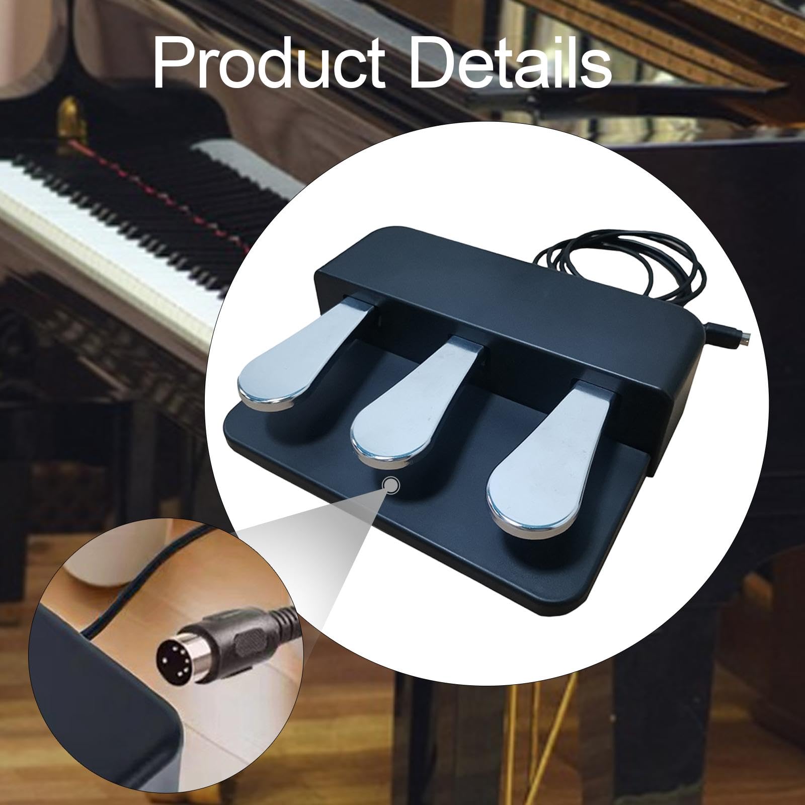 3 Pedali Sustain, Sostenuto E Sustain per Pianoforti E Tastiere