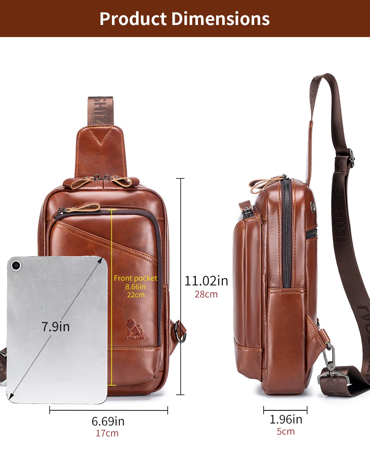 Herren Echtleder Brusttasche - Stilvoll & Praktisch Daily Essential