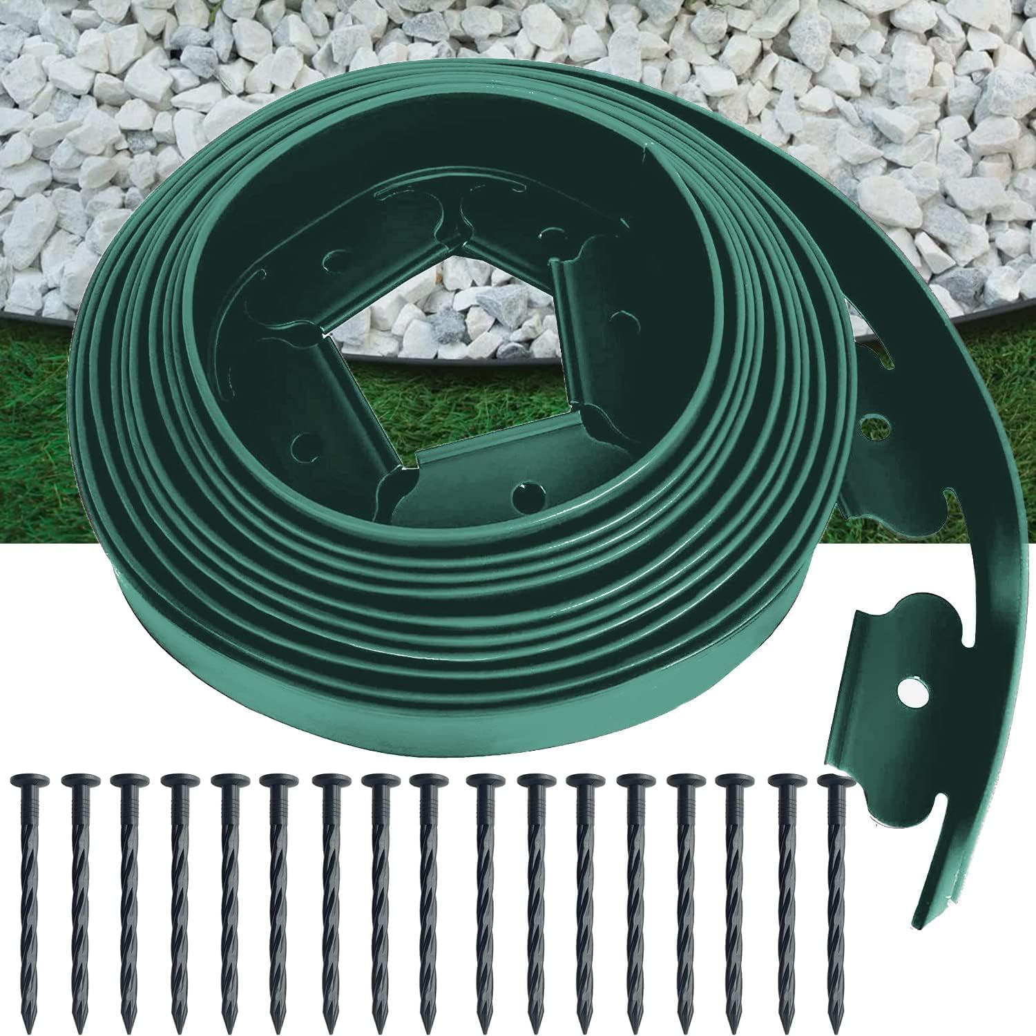 Aoipend No Dig Landscape Edging Kit 20ft Garden Edging Border Include