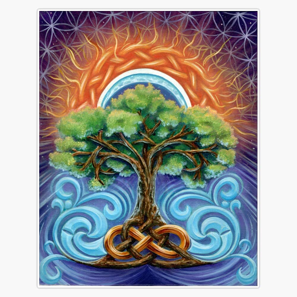 EB StoreEBSTORE-STICKERS-624 Tree Of Life Vinyl Waterproof Sticker Decal Car Laptop Wall Window Bumper Sticker 5in