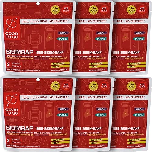 GOOD TO-GO Bibimbap Comida para acampar, comida para mochileros Solo agrega comidas de agua, comidas para mochileros Las comidas deshidratadas