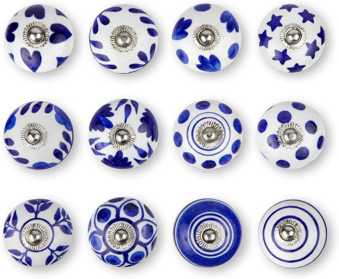 ATCUSA Ceramic Knobs in Blue Hand Panting Work – Decorative Pulls for Drawers, Drawer knob Cabinets, Dressers – Handmade Ornamental Handles in Pumpkin Design Vintage Designer (12)