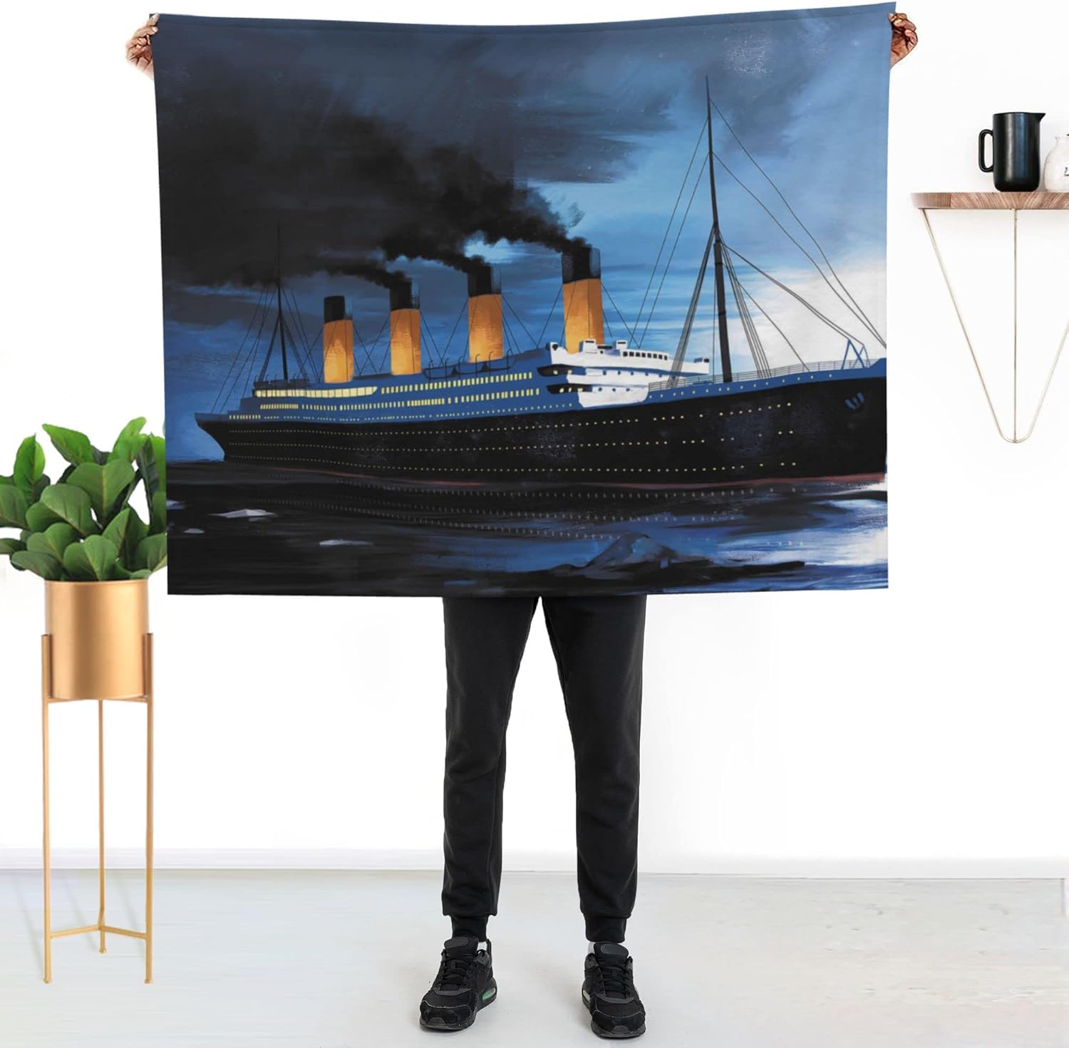 Flannel Blanket Lightweight Soft Cozy Fuzzy Warm Fleece Throw for Couch Sofa Bedroom Living Room 50"x40" - Image 5