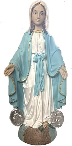 36 pulgadas La Virgen Milagrosa Medallas Milagrosa Virgen María Estatua Estatua Figura Religiosa Regalo Religioso