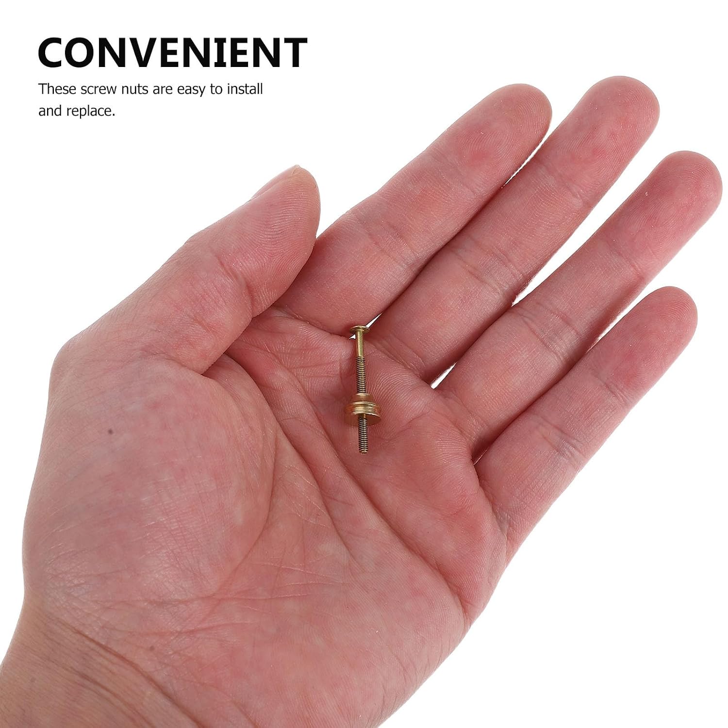 Brass Screw Nuts Easy to Install 10 Sets Precision Craftsmanship for Tea Kettle Lid Knob Replacement Parts Hardware for Tea Kettle Lid Handles Suitable for Homes