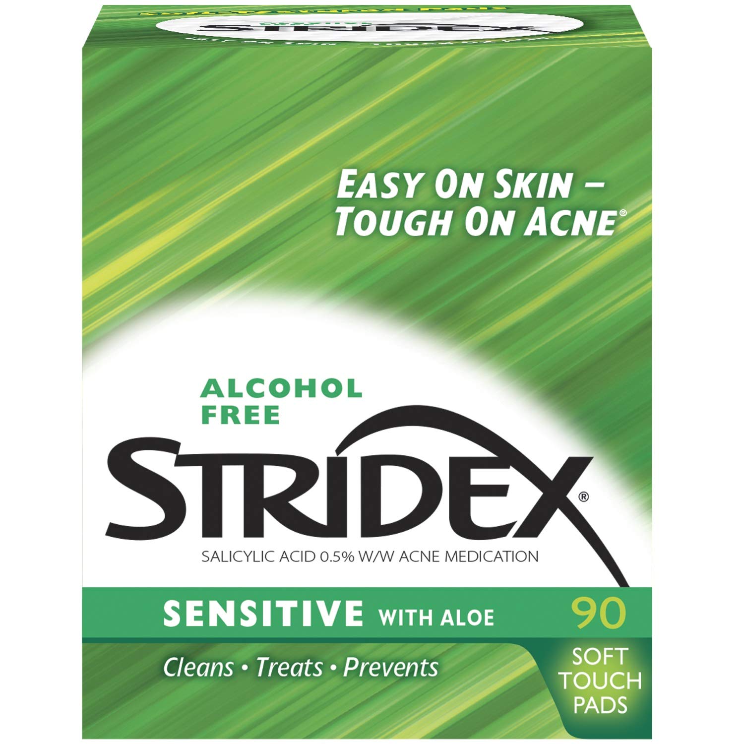 Stri-Dex Daily Care Sensitive With Aloe Pads 90 Each (Pack of 5)