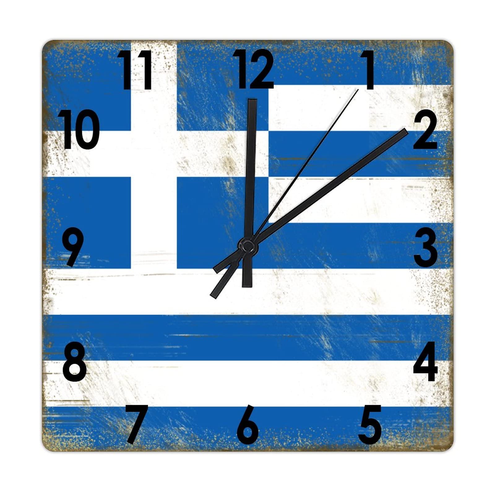 Horloge murale en bois massif Grèce 38 cm finitions quartz