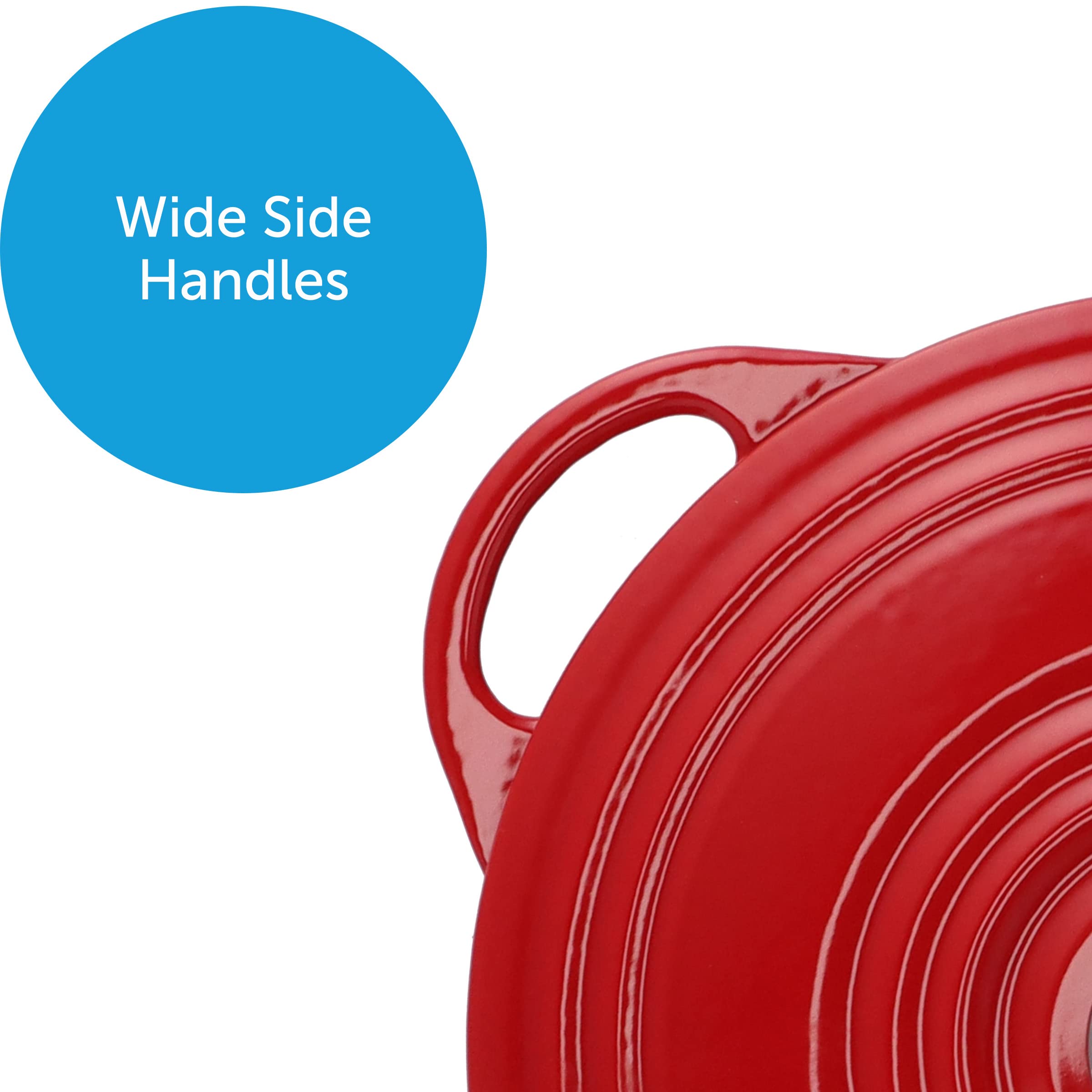 BK -Bour Fonte Ind Cvd Bas Néerlandais 28 cm/4 L/Rouge chili