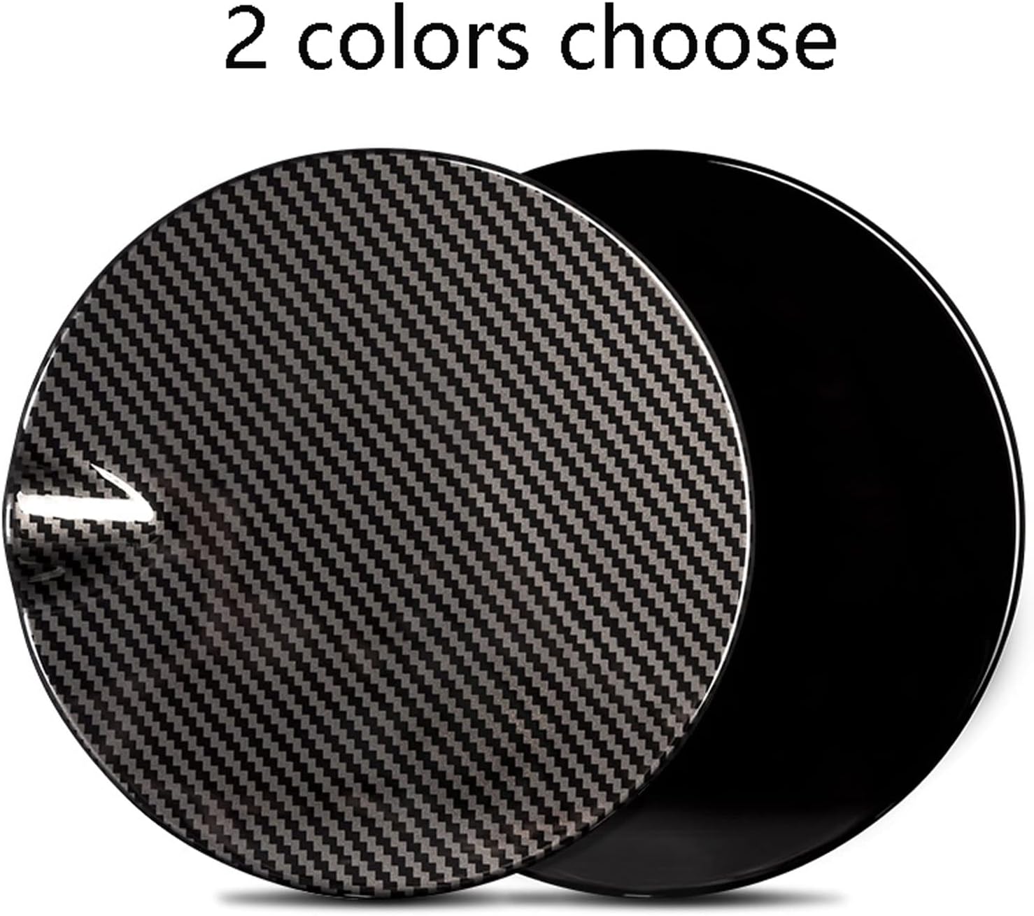 For Mercedes Smart Fortwo 451 2009 2010 2011 2012 2013 2014 ABS Car Fuel Tank Cover Trim For two Accessories(Carbon fiber)