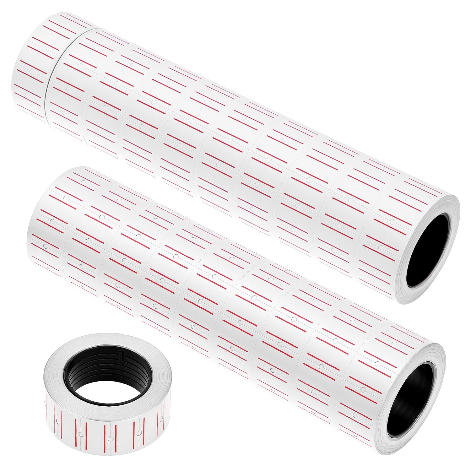 QWORK® 20 Rolls White Price Label - 21mm x 12mm, 10000 Price Stickers
