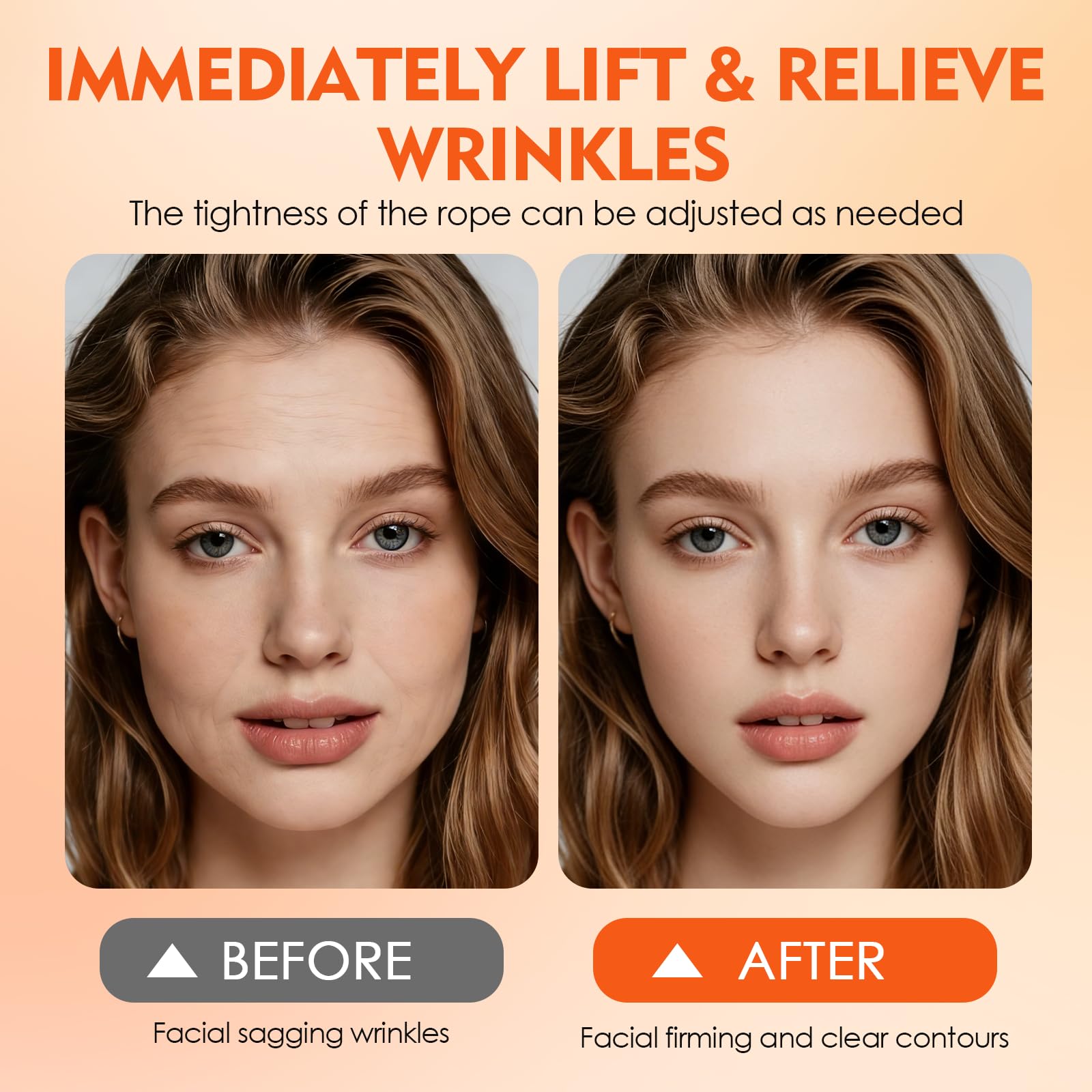 Set de 80 Tiras Invisibles y 4 Cordones – Efecto Lifting Instantáneo para Rostro, Cuello y Ojos