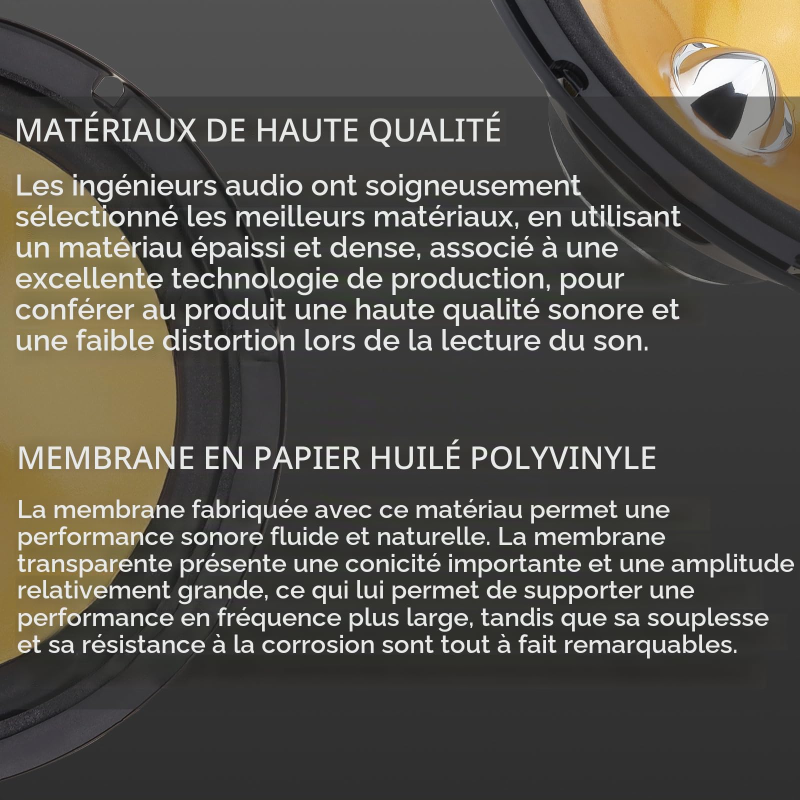 Lot de 2 Haut-parleurs Coaxiaux Stéréo HiFi pour Voiture, 6,5 Pouces, 280 W, 2 Voies, Gamme Complète, avec Couvercle