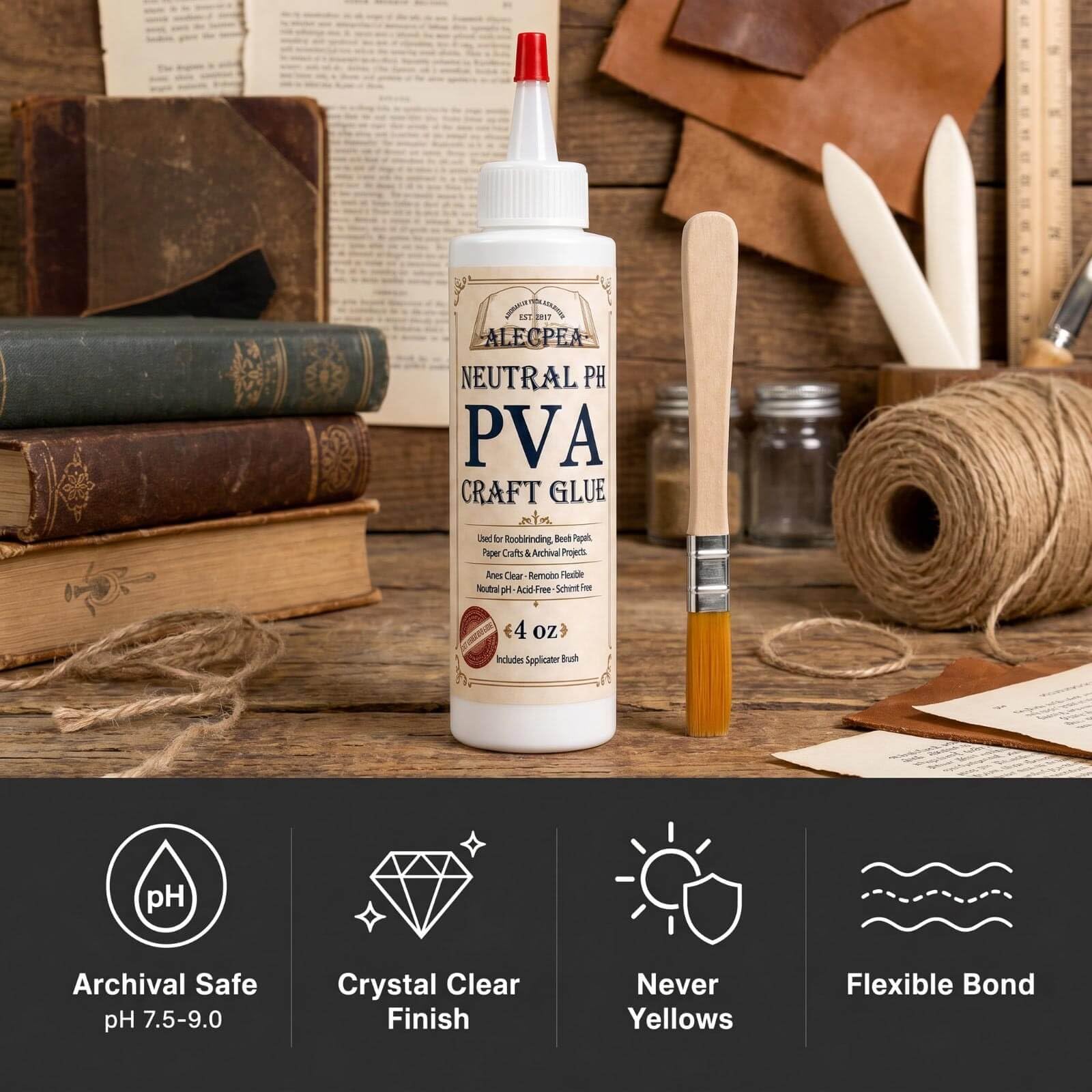 ALECPEA PVA Glue - Clear Craft Adhesive -2