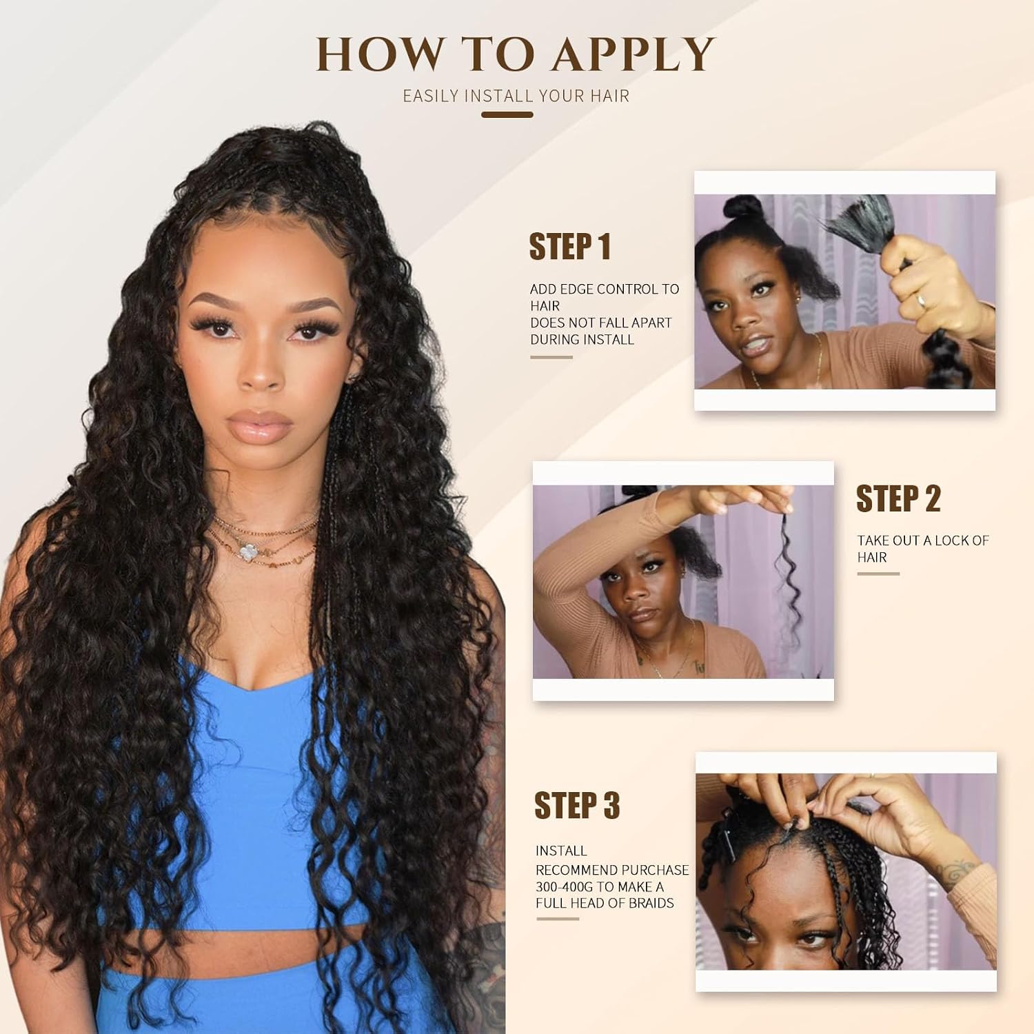 DMKEEP Bulk Human Hair for Braiding Loose Wave No Weft 100% Human Braiding Hair Professionally Salon Dyeing for Eye-Catching Natural Color 18 Inch